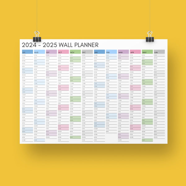 2024-2025 wall calendar