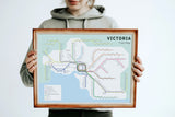 Melbourne train map poster