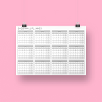 2025 Printable Yearly Wall Planner for instant download