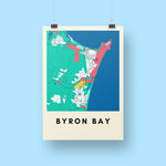 Byron Bay map print