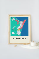 Byron Bay print map