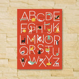Animal alphabet wall art